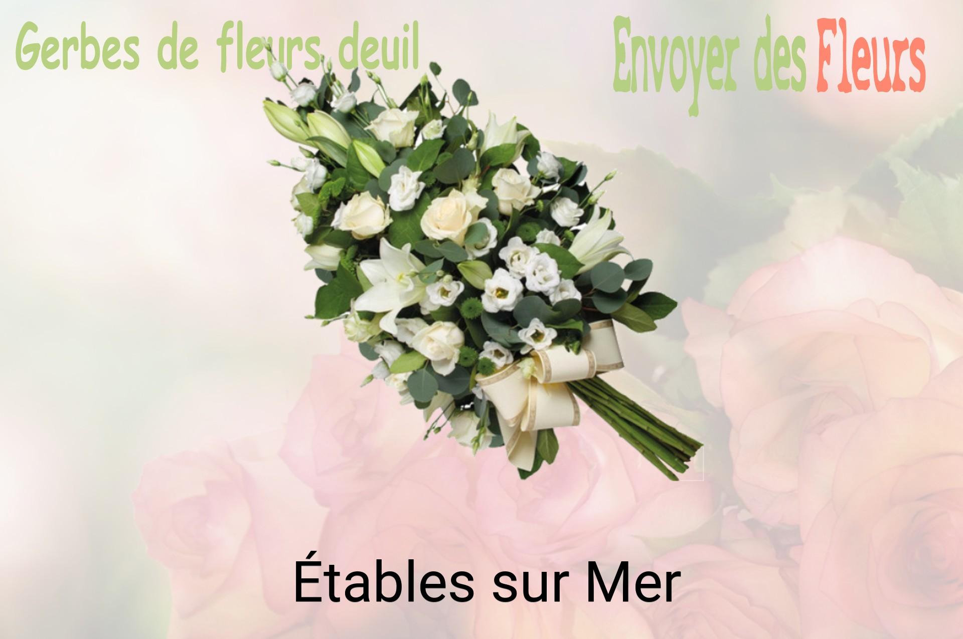 Gerbe de fleurs de deuil livrée à Étables-sur-Mer